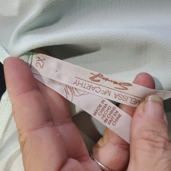 Seven7 Melissa Mccarthy mint sheer flare bell sleeve long tunic top - Picture 6 of 7